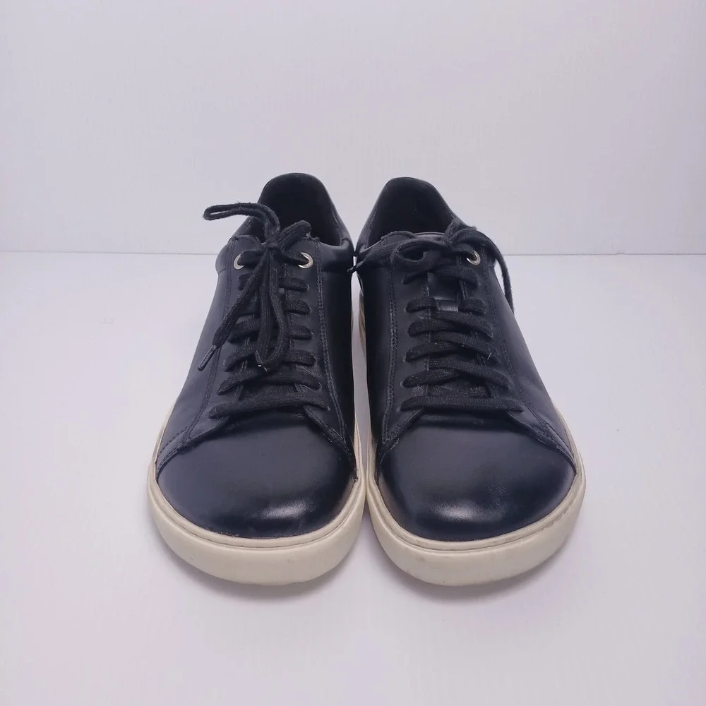 Birkenstock Bend Low Black Natural Leather Sneakers Mens 9 EUC